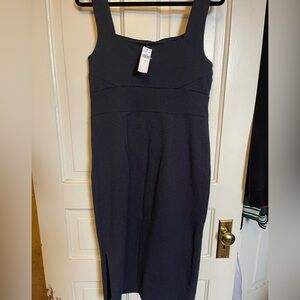NWT Banana Republic Factory Dark Blue Midi Dress